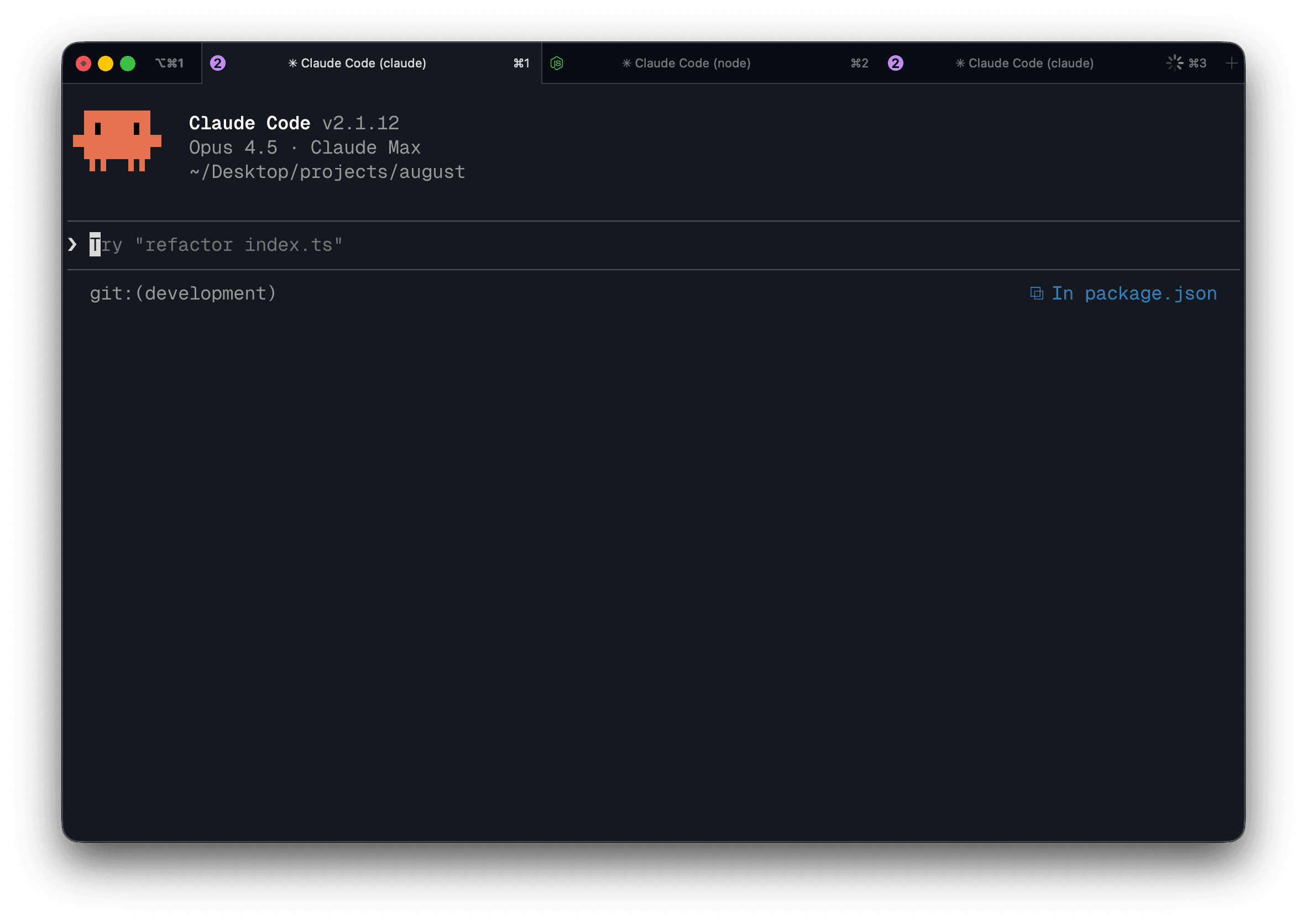iTerm app with multiple Claude Code tabs